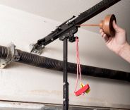 Electric garage door inside